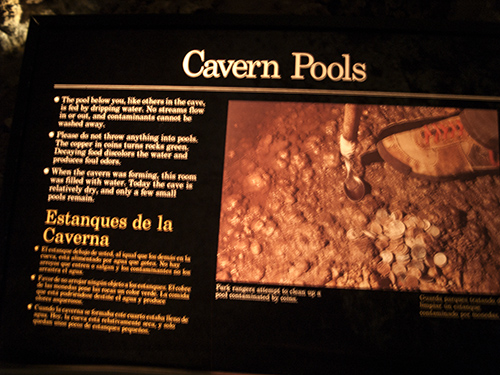 Caverns pool plaque